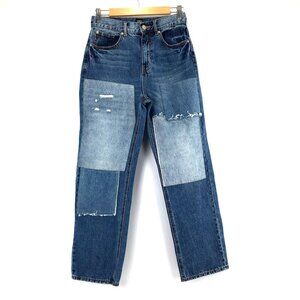 BDG Urban Outfitters Boyfriend Blue Jeans Patchwork Women's Size 28 Actual: 26